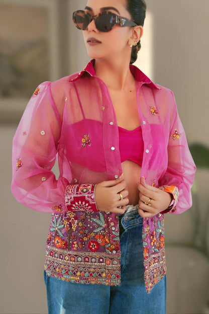 Oversized Candy Carnival shirt by 66aura featuring colorful candy print on soft fabric, casual fit, and vibrant design.