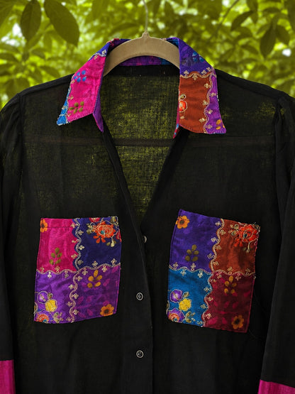 Oversized Twin Trouble shirt by 66aura featuring a relaxed fit, soft fabric, and stylish design in a casual fashion style.
