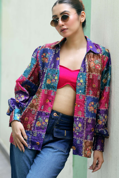 Delulu drip shirt by 66aura featuring a stylish, casual design with a drip pattern in black and white on soft fabric.