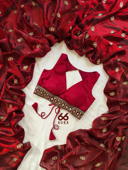 BERRY AURA SLEEVELESS BLOUSE