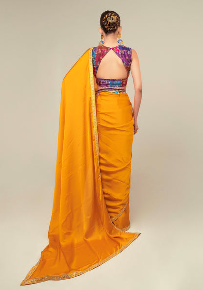 MARIGOLD MIST SAREE - 66Aura
