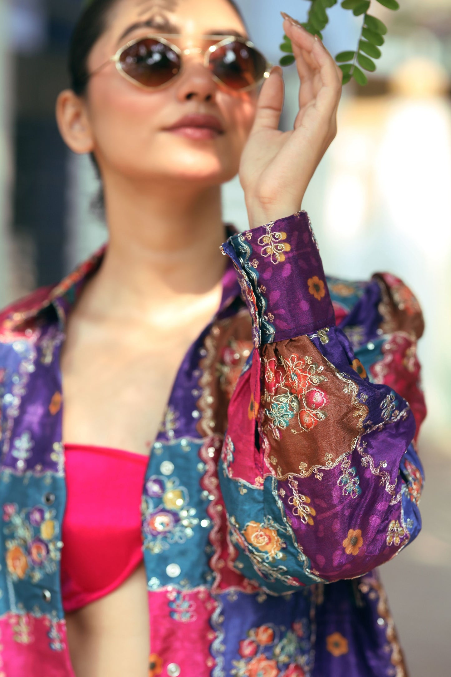 Delulu Drip Shirt by 66aura featuring a colorful, stylish drip pattern on a casual long-sleeve shirt.