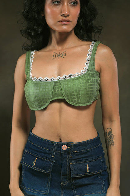 66aura Weekend Wrap Bralette featuring soft fabric, adjustable straps, and a stylish wrap design for comfortable everyday wear.