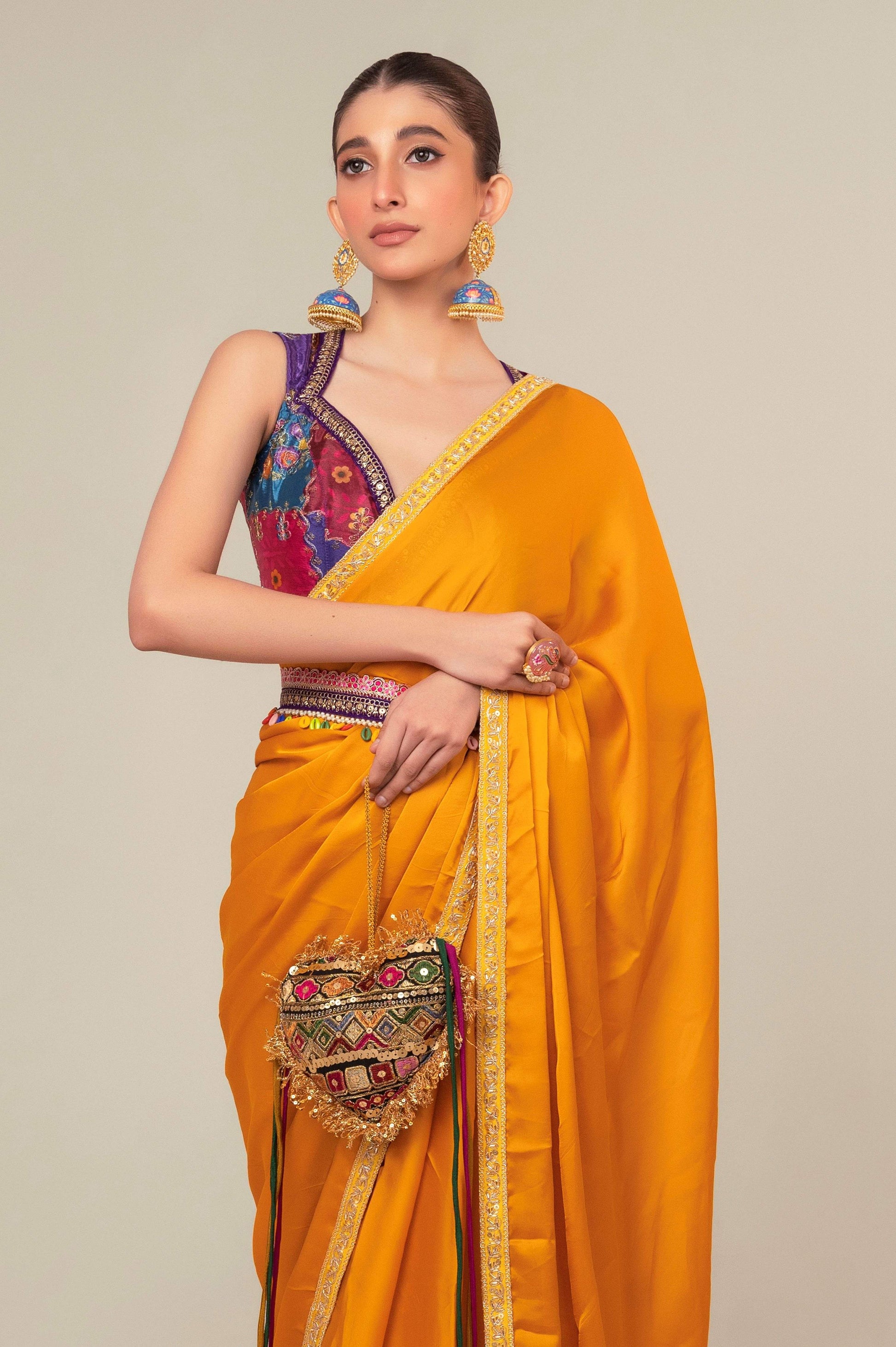 MARIGOLD MIST SAREE - 66Aura