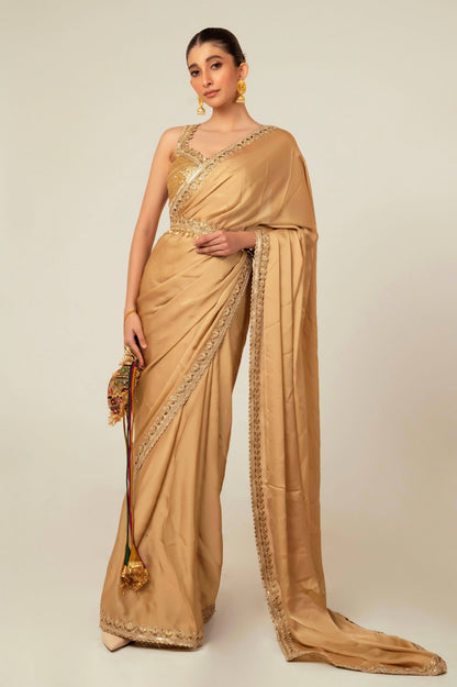 SEQUIN SPARK SAREE WITH LIME LIGHT BLOUSE - 66Aura