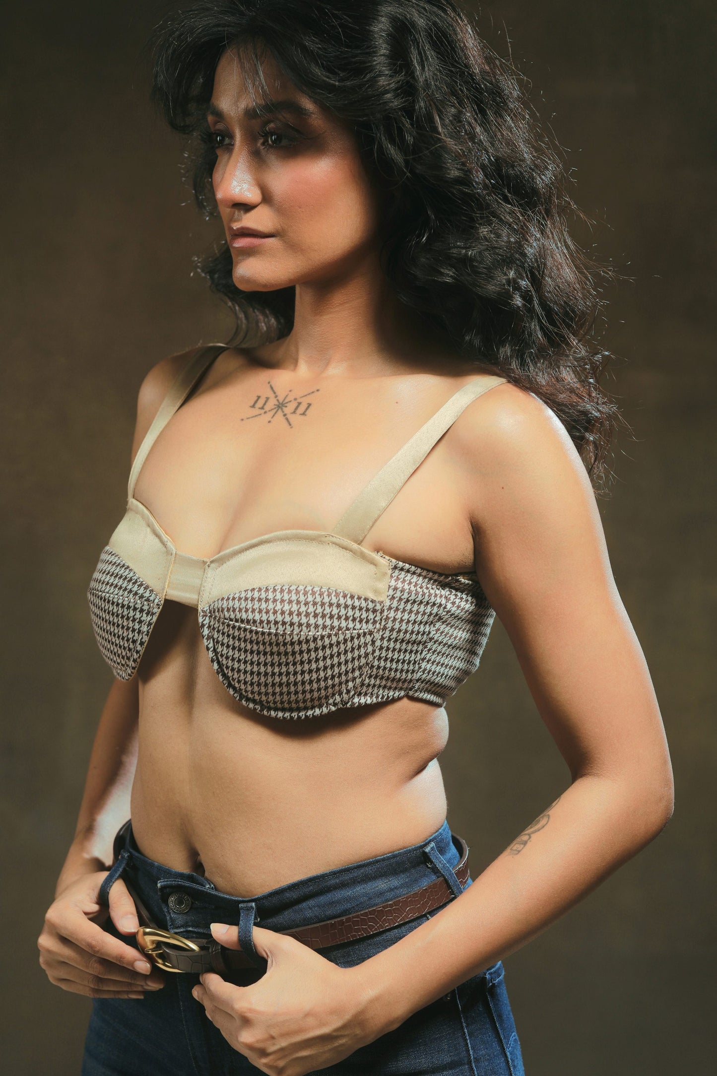 66aura Boardroom Babe Bralette showing soft fabric, adjustable straps, and stylish design on a neutral background.