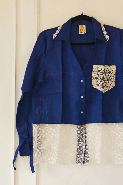 COBALT CRUSH OVERSIZED SHIRT