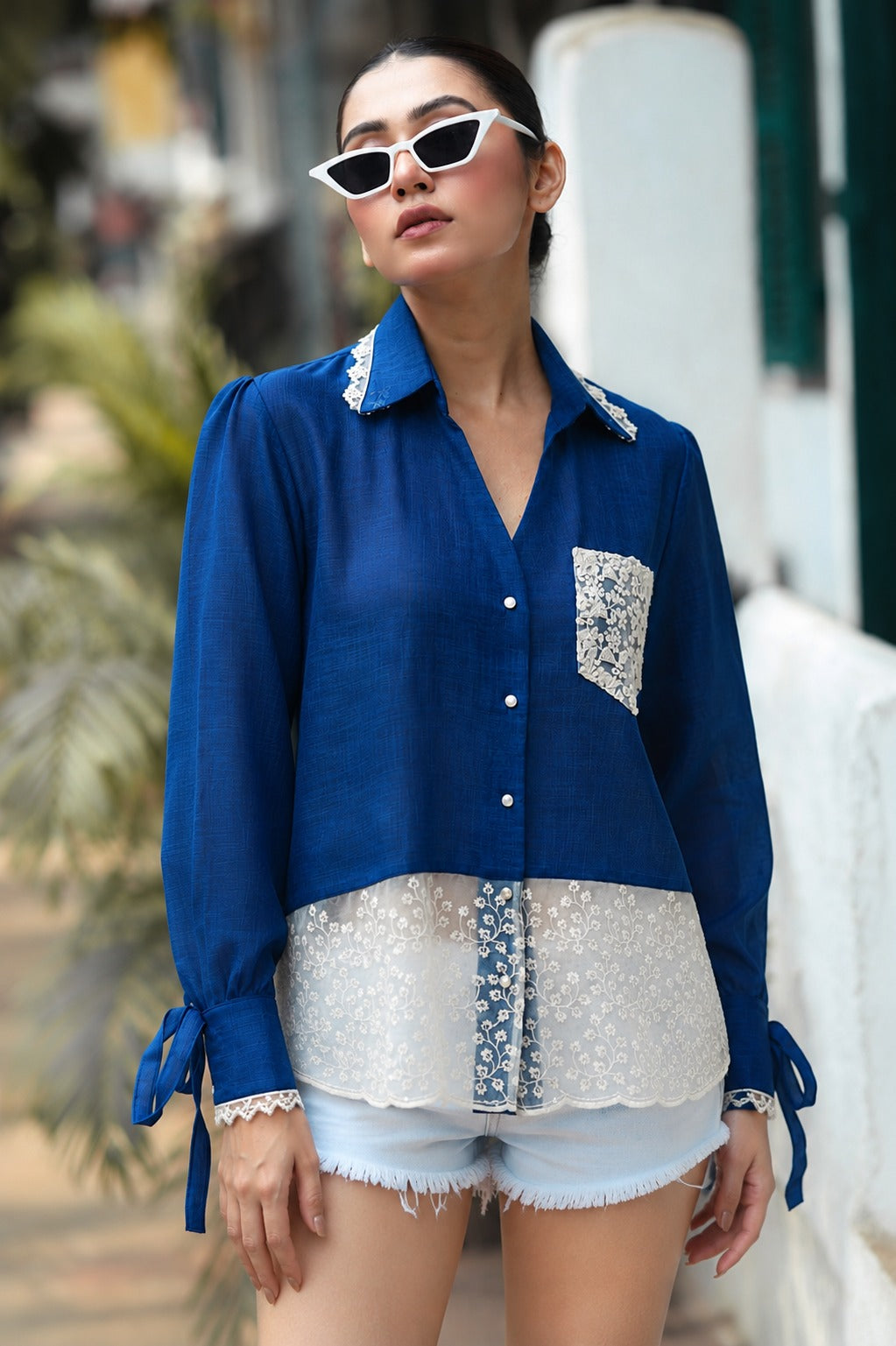 COBALT CRUSH OVERSIZED SHIRT
