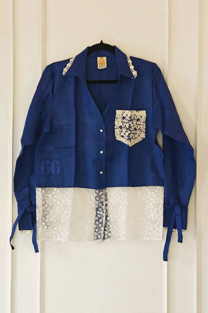 COBALT CRUSH OVERSIZED SHIRT