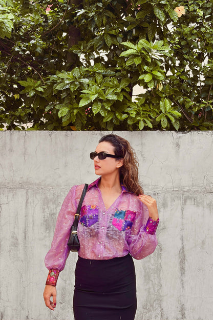 ORCHID OASIS OVERSIZED SHIRT