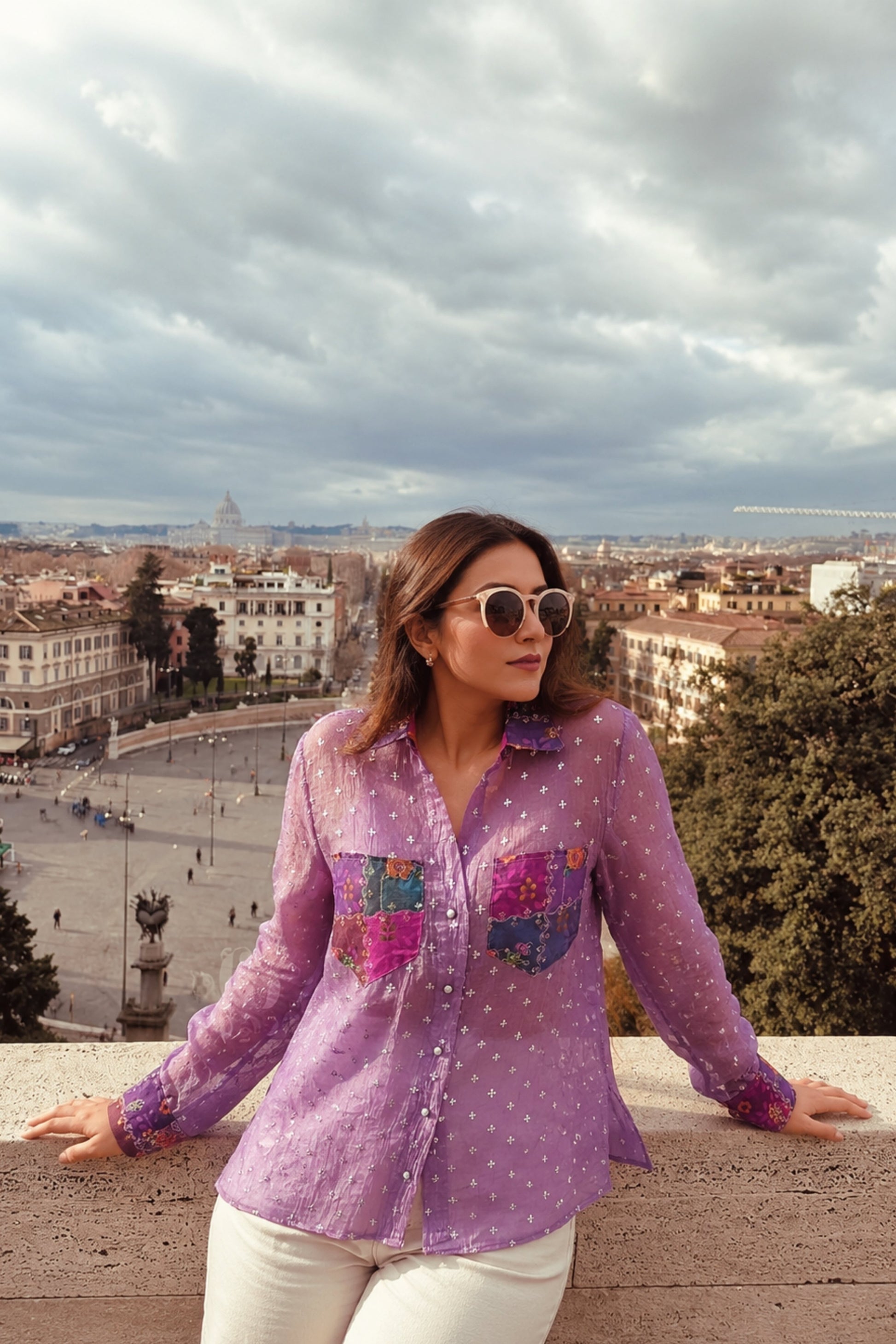 ORCHID OASIS OVERSIZED SHIRT - 66Aura