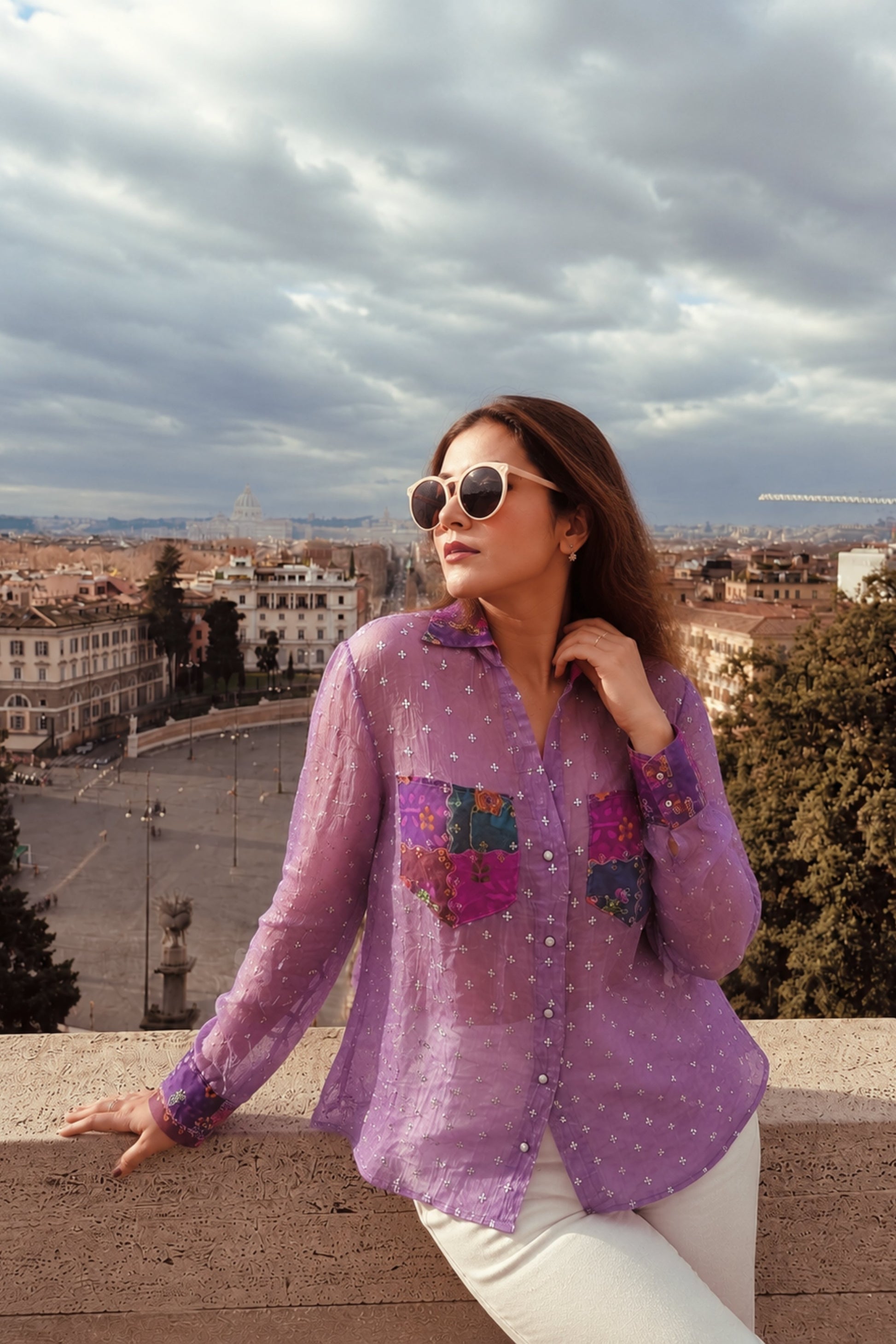 ORCHID OASIS OVERSIZED SHIRT - 66Aura