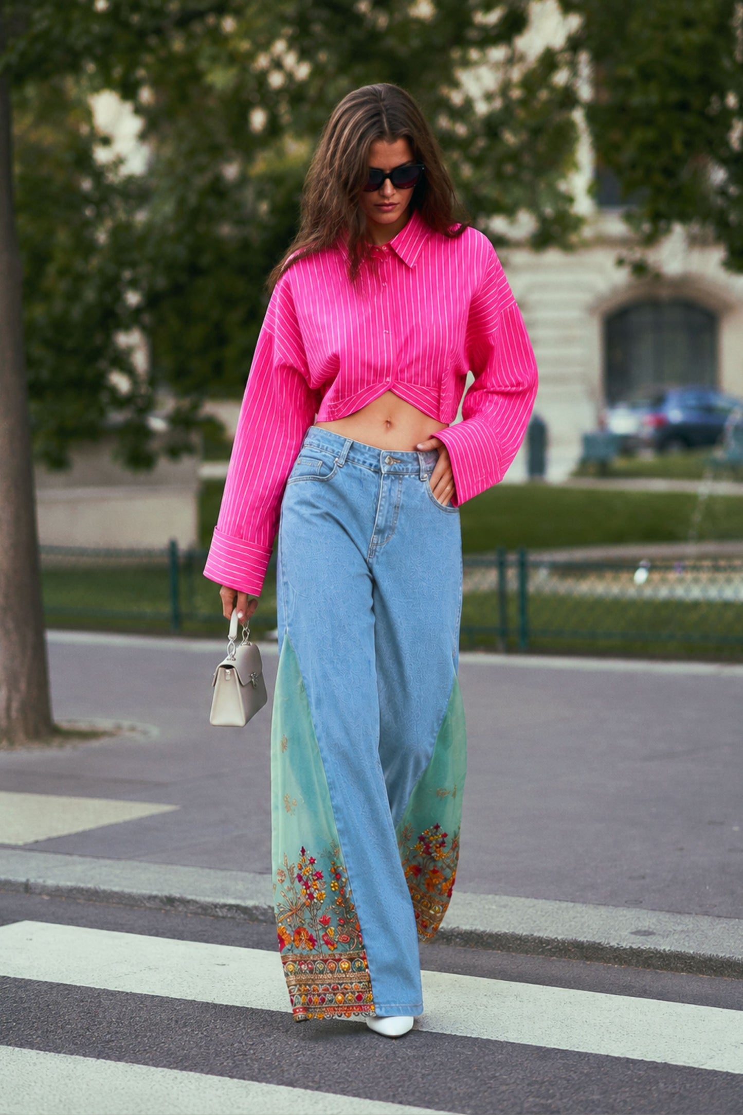 Light blue summer fling jeans by 66aura featuring a relaxed fit and classic five-pocket design.